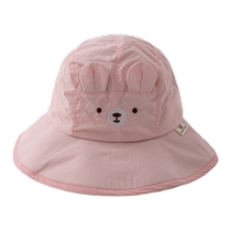 Jingqi childrens sun protection hat summer fisherman hat for boys and girls outdoor camping thin breathable large brim sun hat