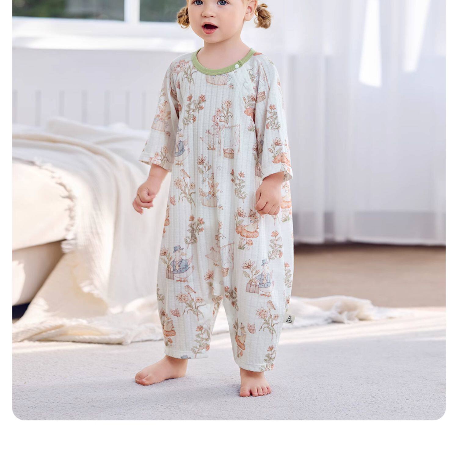 JQ婧麒{云柔棉}婴儿衣服纯棉a类男女宝宝2026秋季家居服连体睡衣 — 23