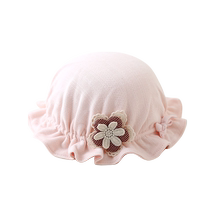 Jingqi spring and autumn boneless newborn baby hat newborn baby hat cute flower bud basin hat female baby fisherman hat