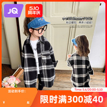 Girls summer clothing blouses foreign air shirt 2024 new summer slim fit jacket shirt children little girl plaid shirt