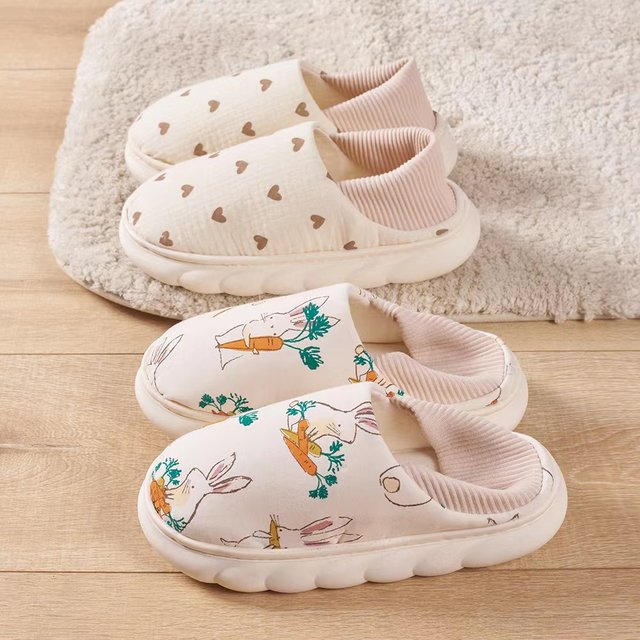 Jingqi confinement ເກີບສີ່ລະດູການ postpartum confinement ເກີບອ່ອນທີ່ມີ heel, ສະດວກສະບາຍ, breathable, ຕ້ານການເລື່ອນ, slippers ຝ້າຍສໍາລັບແມ່ຍິງຖືພາ, ຫນາ soled