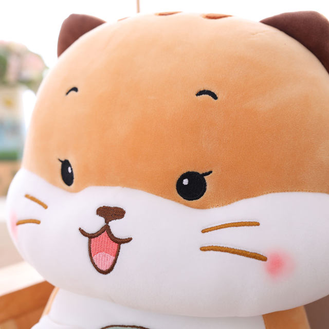 ຈອກຊາຂອງແທ້ cat ຊາຫນູຫນູ doll soft plush toy cat doll ນອນ pillow doll