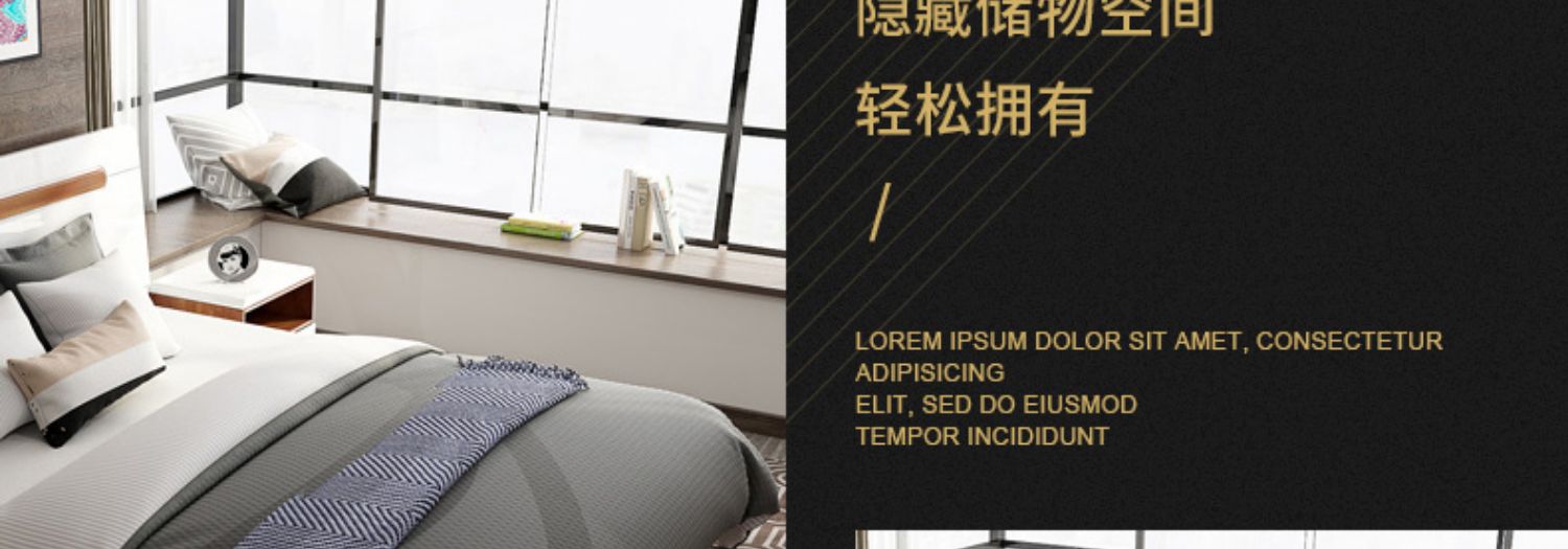 1,8 m đôi phòng ngủ giường lưu trữ nội thất ngân sách hiện đại giường hôn nhân nhỏ gọn 1,5m hộp cao 15BM1 - Giường mau giuong dep