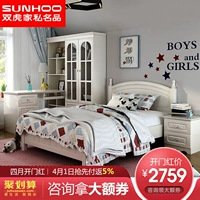 Đôi hổ giường bàn ghế trẻ em gái công chúa ngủ nội thất phòng ngủ 1,5 m 1,2 m giường Teen 13M5 - Giường giường tầng bella cầu trượt