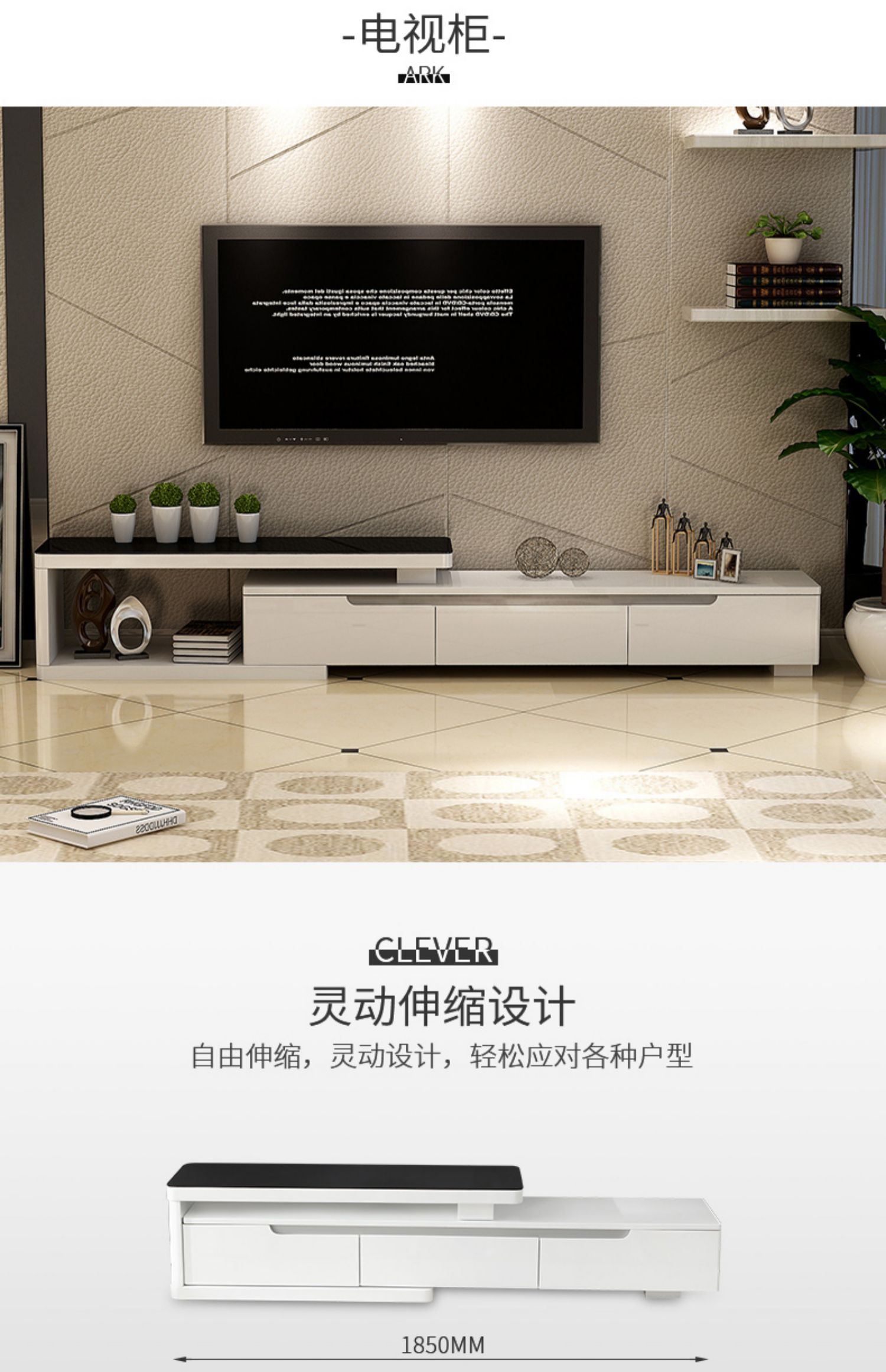 tủ TV bàn cà phê kết hợp giữa phòng khách căn hộ nhỏ tối giản hiện đại thiết lập khả năng mở rộng giá rẻ lắp ráp tủ 16H1 - Buồng tủ quần áo kính