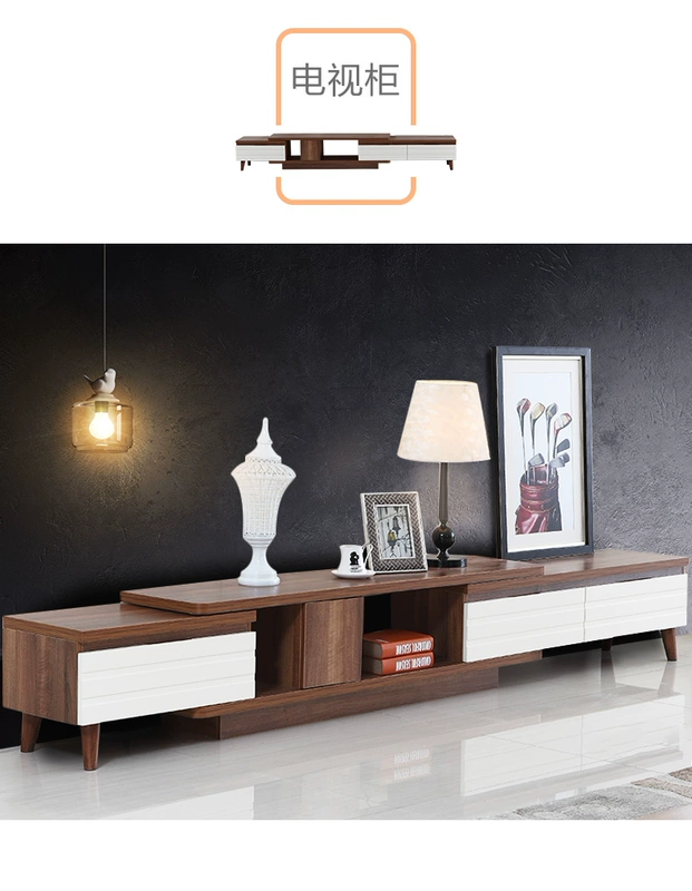Shuanghu đồ nội thất phòng khách bộ hoàn chỉnh của đồ nội thất đơn giản hiện đại kính thiên văn căn hộ nhỏ bàn cà phê TV kết hợp tủ 15K2X bàn ghế phòng khách