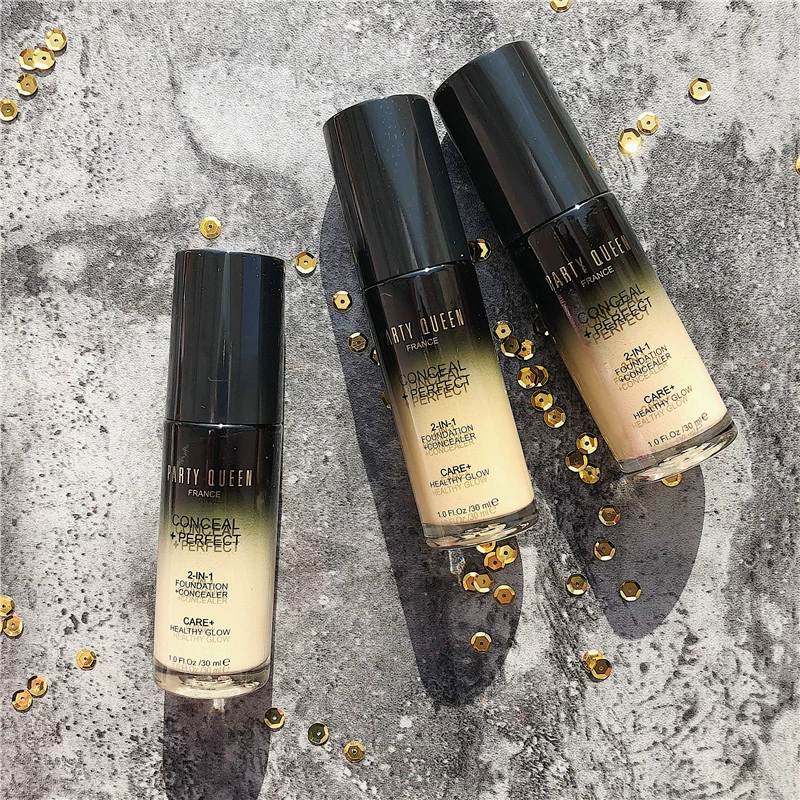 Concealer Foundation không phải là dễ dàng để loại bỏ trang điểm và giữ ẩm trang điểm khỏa thân tự nhiên kéo dài sáng kem nền da