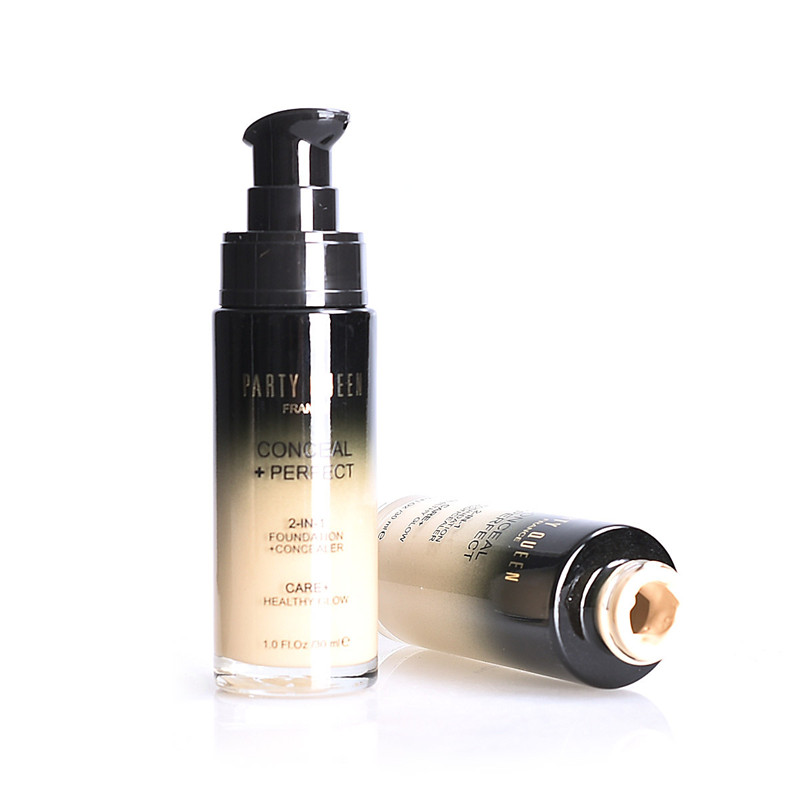 Concealer Foundation không phải là dễ dàng để loại bỏ trang điểm và giữ ẩm trang điểm khỏa thân tự nhiên kéo dài sáng kem nền da