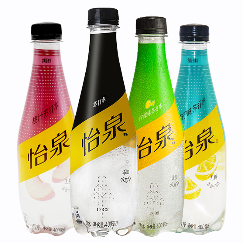 Pleasant Springs Soda Original Taste Lemon Taste Peach Taste 400ml * 12 Bottles Whole Box Coca-Cola Out