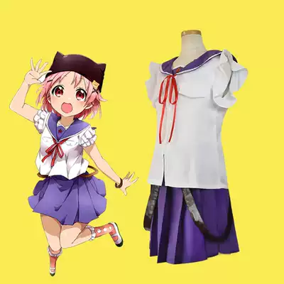 日本動漫學園丈槍由紀服日式夏季女校服裙cosplay服裝現貨