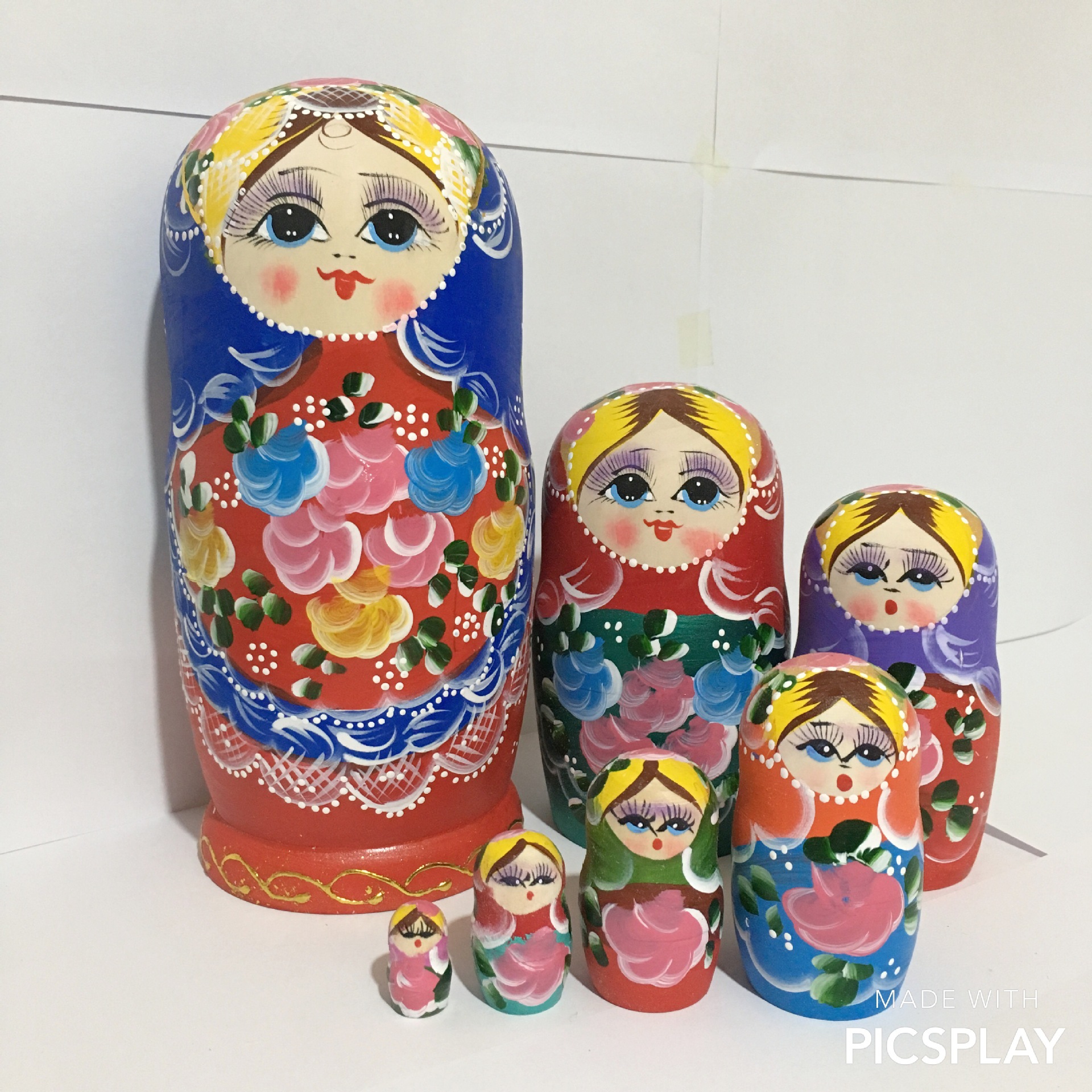 Russian jacket 7 floors Linden Wood Pure Handmade Wooden Crafts Gift Hem Accessories Holiday Gift Children Puzzle Toys