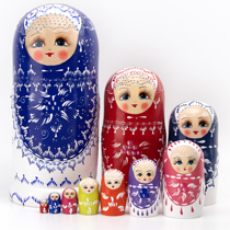 10-layer painted Russian matryoshka doll Manzhouli Harbin travel commemorative high-end gift Childrens Day gift ornaments