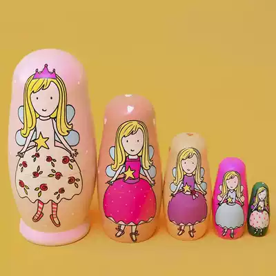 Matryoshka 5-layer princess Matryoshka early education toys kindergarten educational toys ornaments environmentally friendly and harmless