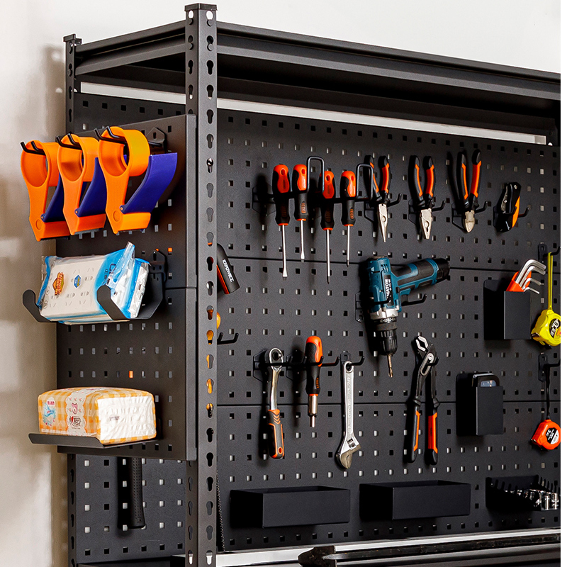 Square Hole Pegboard Hooks, Hardware Tool Hooks, Tool Rack Hanging Board, Black Hooks