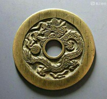 (30mm Longfengs Auspicious Final Polar Version) Hand sculpted mother money Old silver fine cast pure silver Longfeng with a small cost of money