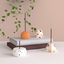 Tapered cement incense insert silicone mold simple trapezoidal concrete block base line incense tray drip glue mold