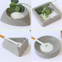 Personalized concrete cement ashtray home ornament decorative gypsum enterprise logo custom gift silicone mold