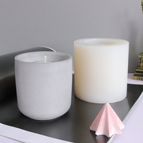 Cylindrical cement candlestick mold flower pot mold silicone scented candle cup custom logo modeling concrete mold
