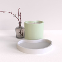 Silicone mold pea shaped cement cup candle mold clear water concrete tray handmade ornament aromatherapy cement cup
