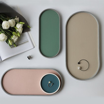 Cement tray mold disc concrete dinner plate fruit plate leather storage tray clear water cement tea tray silicone mold