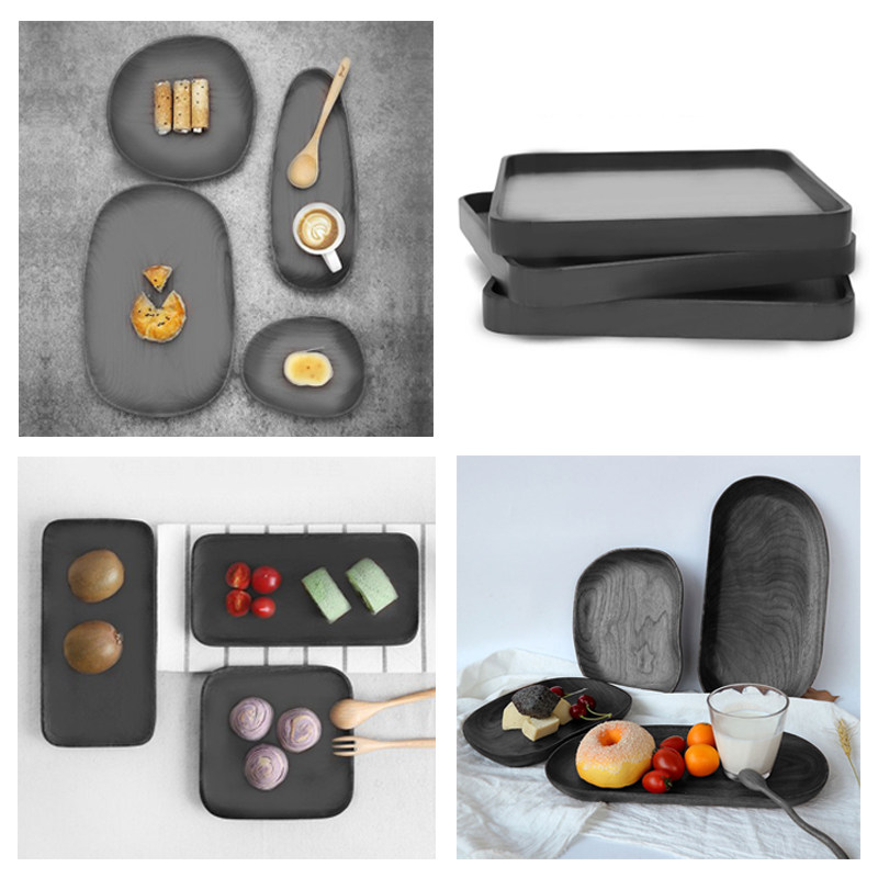 Cement Entrusted Disc Silicone Mold Combined Dinner Plate Storage Pan Nordic Cafe Concrete Process Gift Hem Decorated Silicone Mold