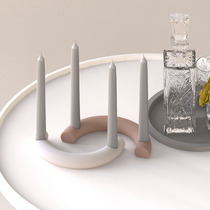 Wavy candlestick cement silicone mold home decoration candle insert mold handmade concrete candlestick mold