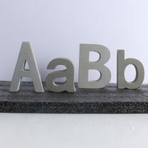 Cement uppercase and lowercase English letter silicone mold clear water concrete decorative letter wall sticker decorative prop mold