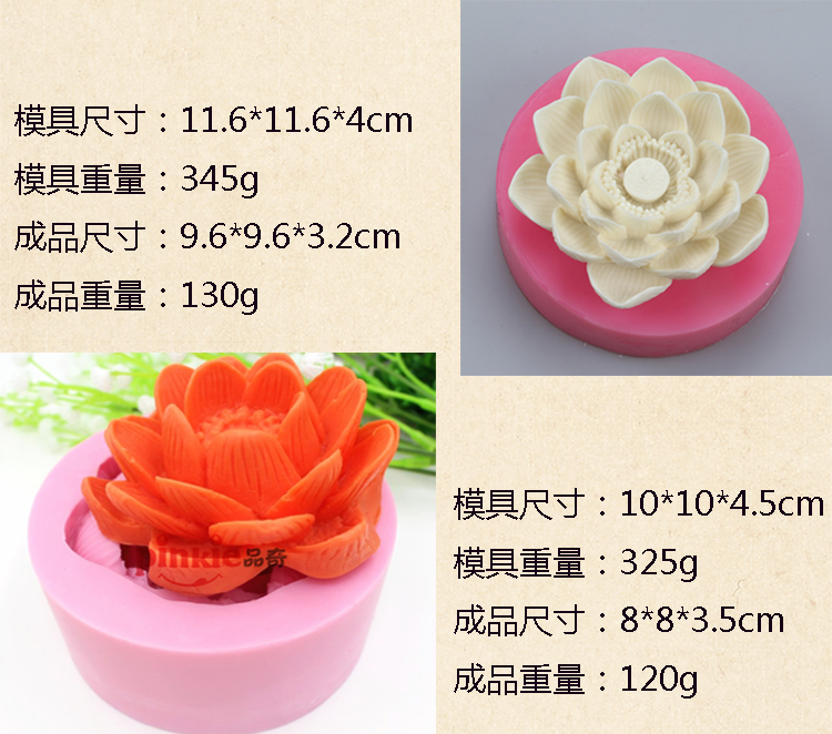 3d sen hình dạng khuôn tròn nến thực phẩm lớp silicone khuôn DIY tự làm xà phòng xà phòng fondant trang trí khuôn bánh kẹp tàn ong bằng điện