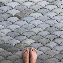 Nordic irregular geometric floor tile foot brick mold Cement concrete gypsum wall brick Wall paste silicone mold