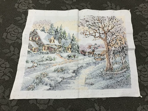 Чистое ручное вышивание ручной работы готовый продукт Jiru House красивый дом фэнтезийный дом в саду фэнтезит дома зима бесплатная доставка