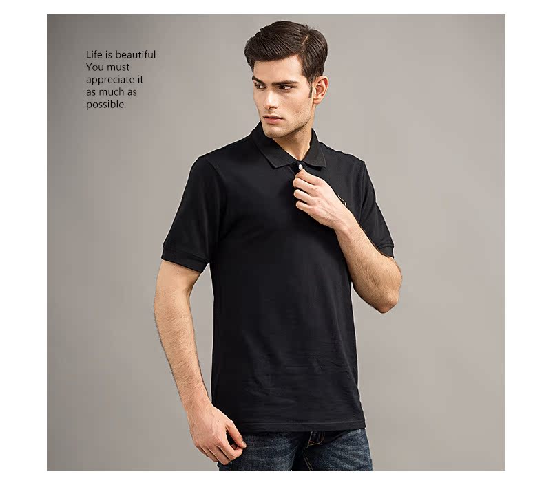 Anh béo áo sơ mi POLO áo thun ngắn tay nam tay áo cỡ lớn kinh doanh cộng với phân bón tăng thủy triều nam béo áo thun áo polo nam đẹp