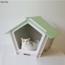 CatsCity originally designed cats large house to keep warm cat room pentagonal felt felt cat dens tent pet dens