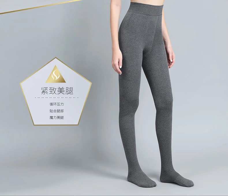 Quần lửng là vớ mỏng legging đen xám áp lực vớ đẹp chân mùa xuân dày mùa đông vớ ấm cơ thể - Xà cạp