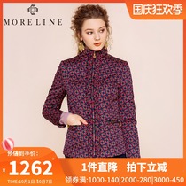 Shopping mall with the same Mulan winter New Fashion slim short geometric stand collar cotton clothing womens cotton coat
