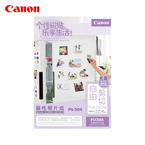 Оригинальный Canon Canon Magnetic Photo-Paympate Canon PS-508 5x5-дюймовый 4x6-дюймовый 5 Фотографии фото магнитных наклеек фото бумаги бесплатно вырезать