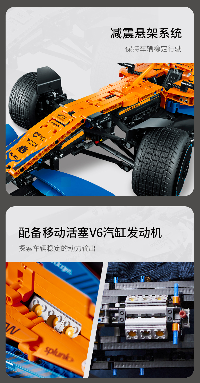 LEGO 乐高 机械组系列 42141 迈凯轮F1赛车积木玩具 京东优惠券折后￥799秒杀