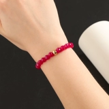 Натуральные рубиновые бусины из нефрита, браслет из бисера ручной работы, ожерелье, аксессуар, аксессуары