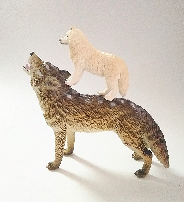 Loose stock Slich Schleich Genuine Imitation Animal Model Arctic White Wolf S14742 AAA Big Gray Wolf