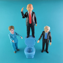 U.S. FCTRY presidential campaign figures hand in office with occasional Trump Obama Hillary Clinton