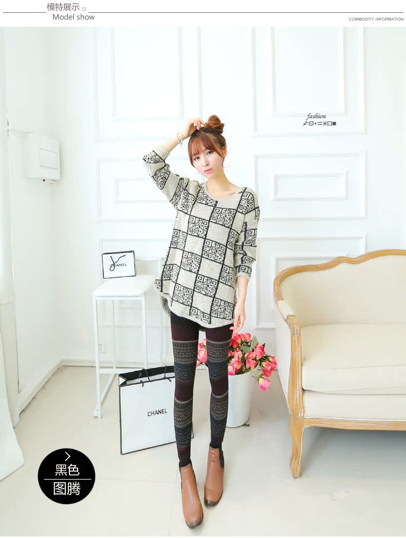 Mùa thu và mùa đông gió quốc gia retro thang flannel cừu lốp dày hai lớp xà cạp ấm quần chín quần phụ nữ quan dai nu