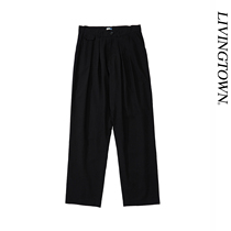 LIVINGTOWN CLUEL Magazine Dont have a dip in a bubble yarn creaty texture Custom Western pants Loose Casual Long Pants