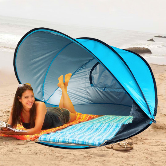 Fully Automatic Beach Outdoor Tent for 2-3 People, Quick Setup, Easy Sunshade, Sun Protection, Fishing, Park Leisure Tent