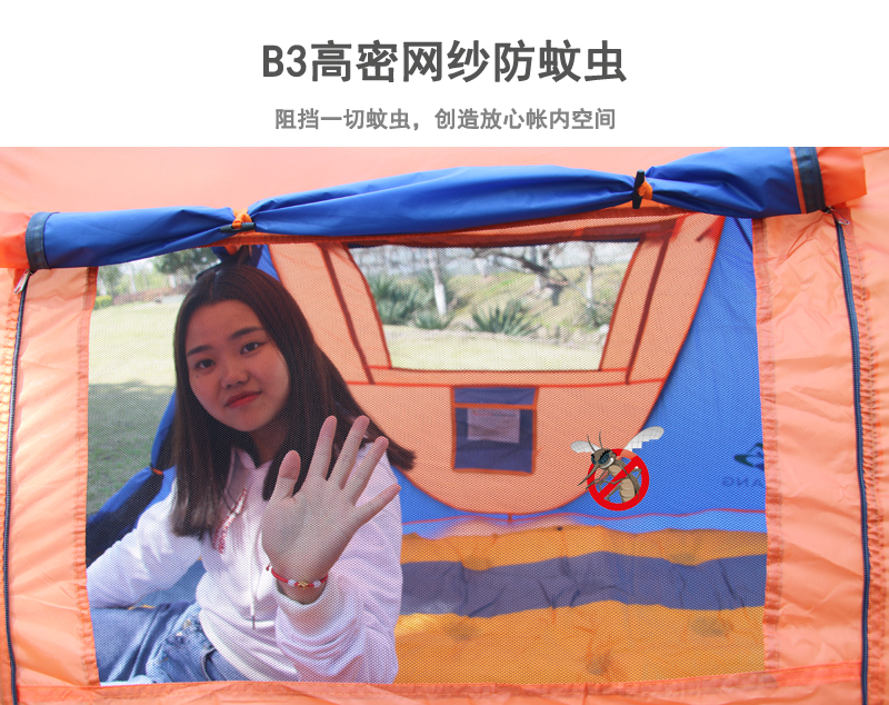 Tự động ngoài trời trong nhà nhiều người cắm trại tay ném tốc độ mở lều gia đình cắm trại chống nắng mưa chống nắng lều - Lều / mái hiên / phụ kiện lều đèn treo lều