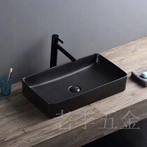 Nordic square table upper basin wash basin black edge ceramic art basin black and white creative toilet basin washbasin