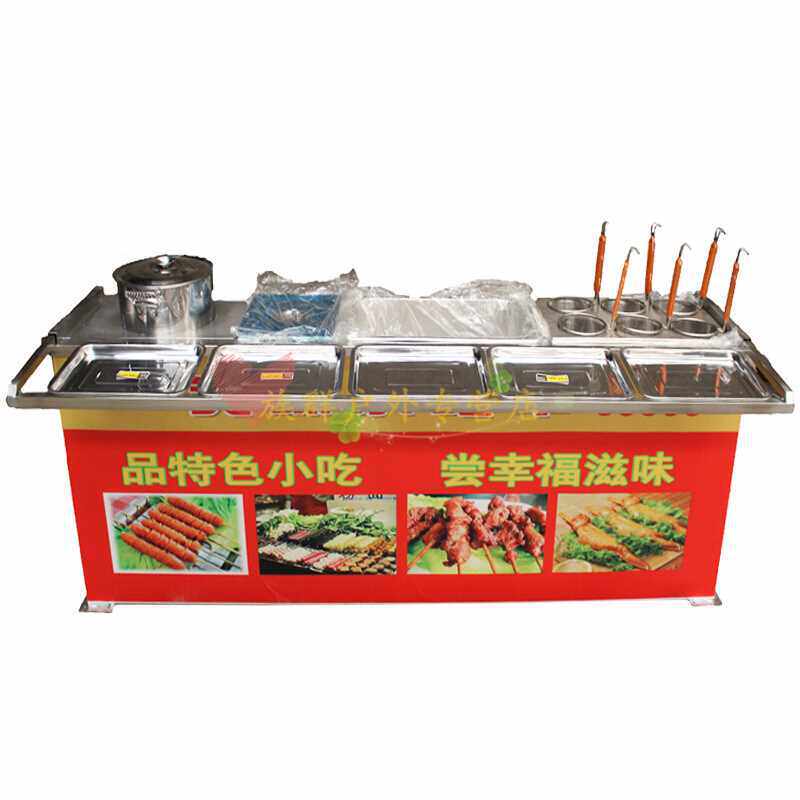 Snack Car 1 5 m Mobile Iron Plate Multifunction Trolley Barbecue Scallion Grab Cake Squid Dining Car Swing Stall