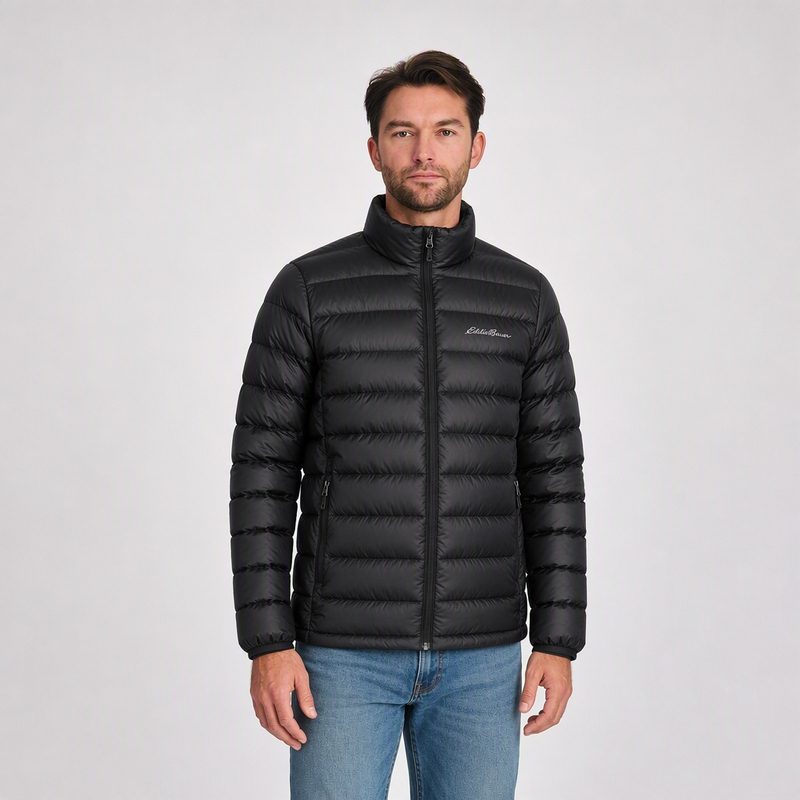 Eddie Eddie Bauer Men's Winter Stand Collar Outdoor Men's Warm Ribbed down Jacket Eddie Eddie Bauer Men's Winter Stand Collar Outdoor Men's Warm Ribbed down Jacket