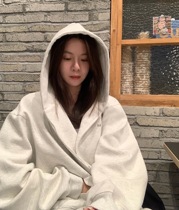 LIL CHER hooded zipper sweater womens spring and autumn thin jacket 2021 new loose Korean version lazy wind top