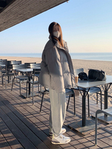 LIL CHER High Waist Casual Sports Pants Woman Autumn Winter New Loose gush thickened Straight cylinder Broadleg Underpants