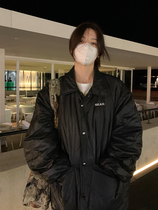 LIL CHER black clip cotton coat women 2021 autumn and winter New Korean loose thin cotton coat