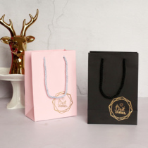 (1 yuan clearance) paper bag gift bag new gift bag beautiful pink black good wishes handbag paper bag
